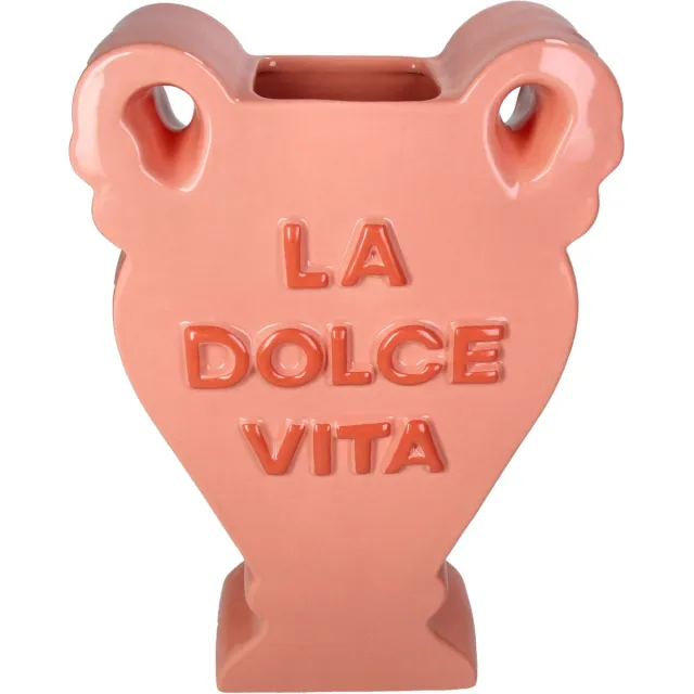 HD Collection Vaas La Dolce Vita Aardewerk 23x9.5x35.8cm Peach