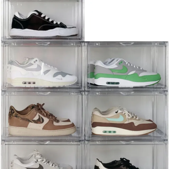Sneakerstack Sneakerbox Transparant – 7 stuks - Stapelbare Schoenenbox – Past tot schoenmaat 48 – Premium Opbergbox
