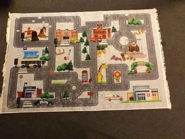 Braillant Verkeerskleed - kleed - vloerkleed - speelkleed 130 x 200 multi