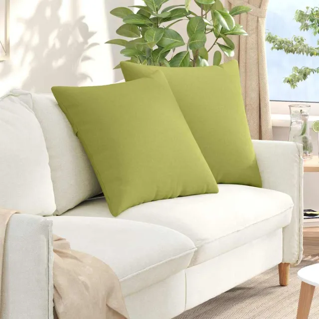 vidaXL Sofa Kussens 2 st Stof Lichtgroen 60 x 60 cm groen