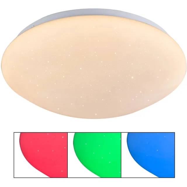 Globo RGB LED plafondlamp slaapkamer met sterrenhemel effect lamp AFSTANDSBEDIENING Globo 48363RGB Wit