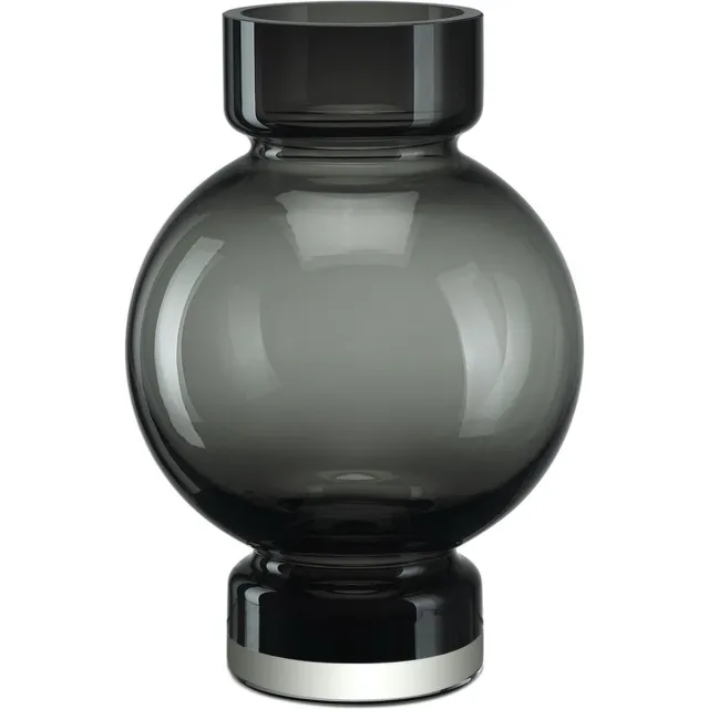 Element Accessories Bolvormige design vaas - luxe glas - bloemenvaas ORURO25 grijs