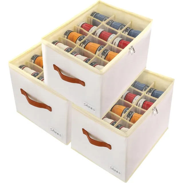 Famanu Schoenenorganizer - Ruimtebesparend schoenenrek - 3 stuks wit
