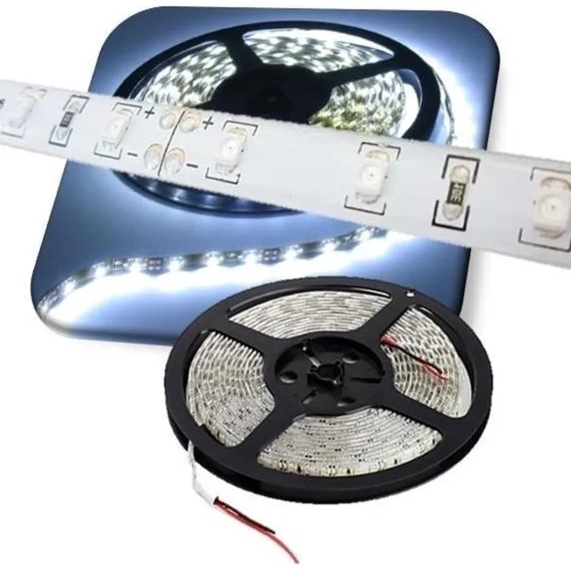 ABC-Led 5 meter - koud wit 6000K - LED strip - 12 volt - 5050 SMD - dimbaar-30 leds NWP