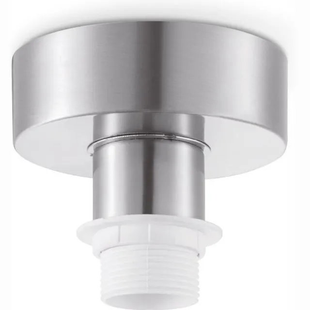 Home Sweet Home Art Deco plafondlamp Dot voor lampenkap - Geborsteld staal - 10/10/11cm - plafonniere gemaakt van Metaal - geschikt voor E27 LED