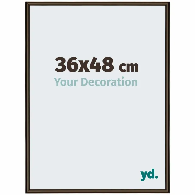 yd. Your Decoration - Fotolijst 36x48 cm - Aluminium - Walnoot Structuur - New York