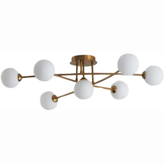 KOSILUM Estrela - Plafondlamp - Goud/Messing - Metaal en glas
