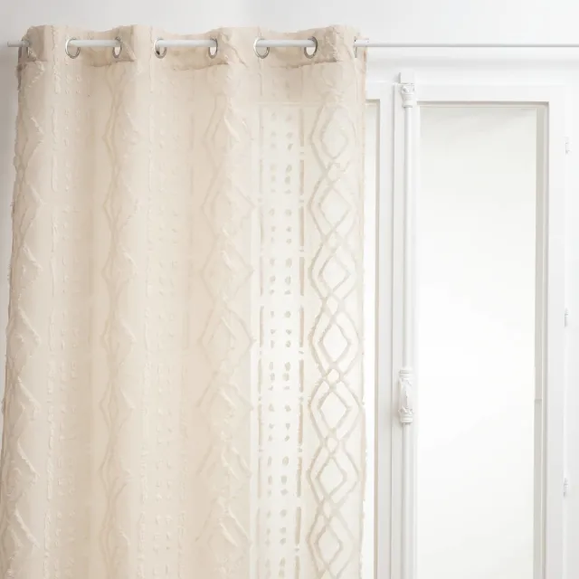 SAMA Gordijn voor woonkamer met oogjes SAMA, 140 x 240 cm Beige lin