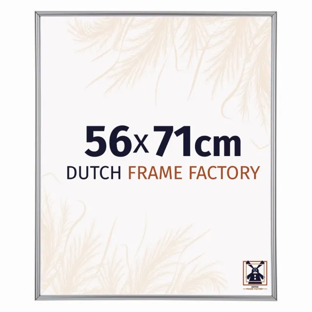 Dutch Frame Factory Fotolijst 56x71 cm - Kunststof - Zilver Hoogglans - Angers
