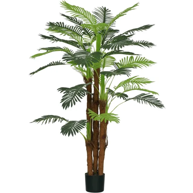 Homcom kunstplant - kunststof/cement - Ø16 x 160H cm - groen