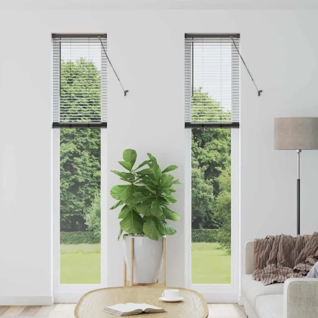 vidaXL Venetiaanse jaloezie Zwart 220 x 40 cm 25 mm Aluminium
