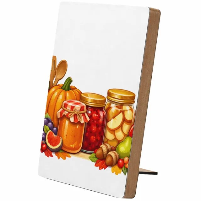 Mr Cadeautjes Glasframe/MDF 12,7 x 17,8 - design Een speels retro-voedselbeeld met een grote kopregel en een | cadeau Wit