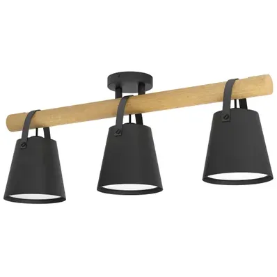 Eglo Plafondlamp Boyle Zwart 3xe27 10w