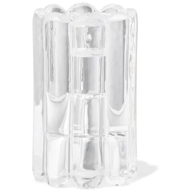 HEMA Kandelaar S glas ribbel transparant (transparant)