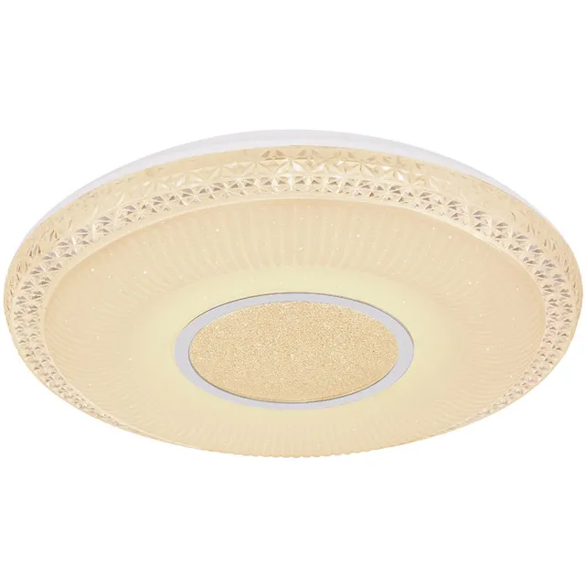 Globo Plafondlamp met stereffect dimbaar plafondlamp wit dimbaar met afstandsbediening, daglichtfunctie kleurverandering, 1x RGB LED 40W 2140Lm, 50 cm