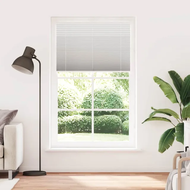 vidaXL Plissé rolgordijn 120x200 cm stofbreedte 119,4 cm polyester Grijs