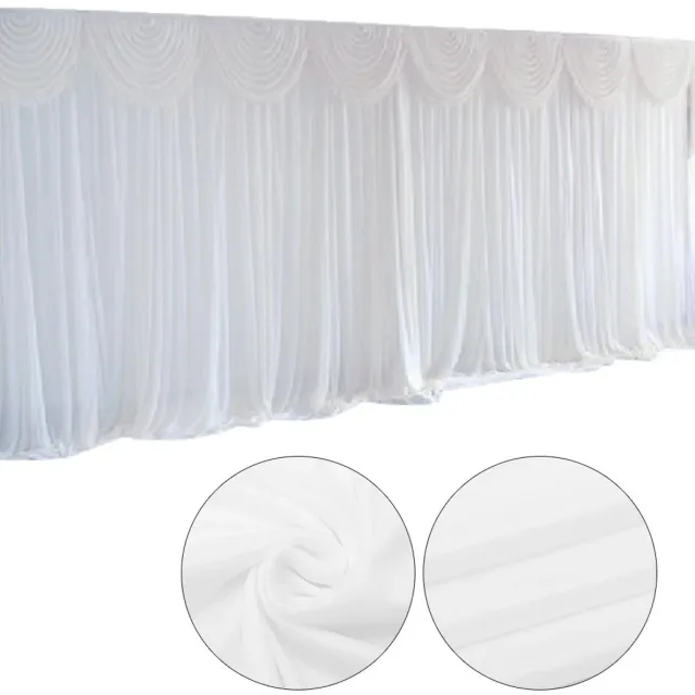 Archi Gordijn - Raambekleding - Elegante Gordijn - Studio Achtergrond – Wit IJszijde Gordijn – Bruiloft & Fotografie Decor - 3x3m