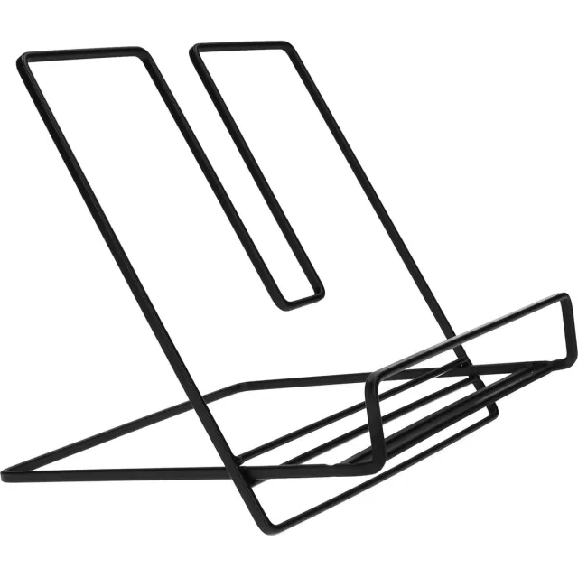 QUVIO Boekensteun - Boekenstandaard - Boekenhouder - Boekenkast - Boekenrek - Bookstand - Metaal - Zwart - 20 x 20 x 21 cm