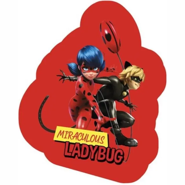 Miraculous Sierkussen Ladybug en Cat Noir Rood