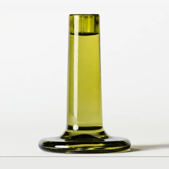 HEMA Kandelaar ⌀5x12cm Bink glas groen (groen)