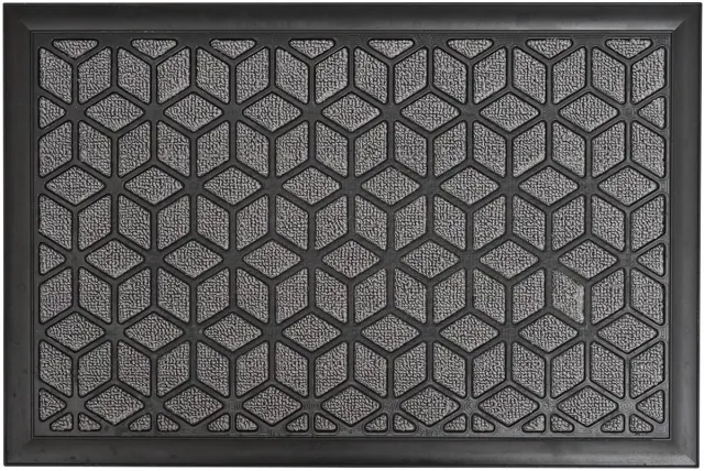 Luance Deurmat - Long Island - grijs - rubber / kunststof - rechthoekig - 40 x 60 cm