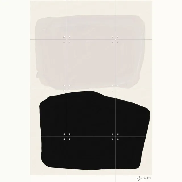 IXXI Abstract No 1, Zoe Wodarz - 60 x 80 cm - Grote wanddecoratie en posters - Minimalisme, Grafisch Ontwerp, Abstract, Slaapkamer, Woonkamer Zwart en wit / Zwart / Monochroom