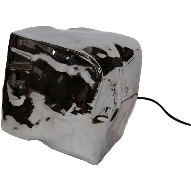 Nest of Nora Tafellamp Ravo - 1-lichts glazen design - Chroom glas Zilver