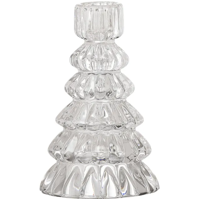 Bloomingville kerstkandelaar Saynab glas Transparant