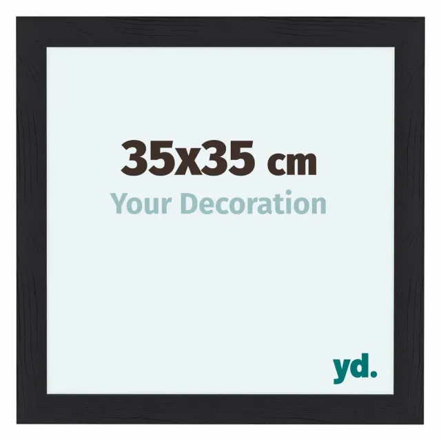 yd. Your Decoration - Fotolijst 35x35 cm - MDF - Zwart Houtnerf - Como
