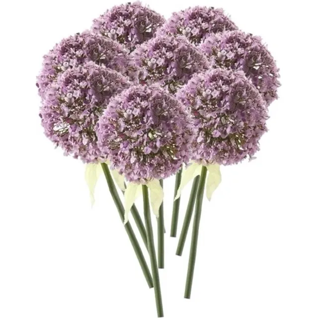 Bellatio Flowers & Plants Kunstbloem Sierui / Allium - 8x - lila paars - steel van 70 cm