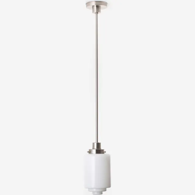 Coloured by Art Hanglamp Getrapte Cilinder Medium 20's Matnikkel - Art Deco Trade