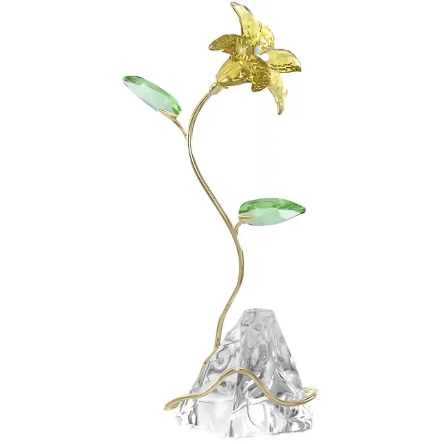Swarovski beeldje Florere Lelie 5666972 | decoratief kristalfigurine voor interieur, stralend ontwerp geel