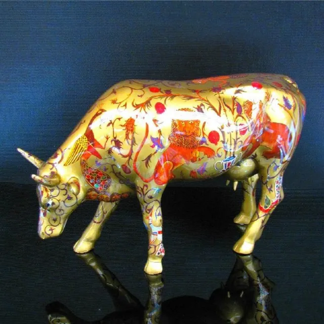 cowparade Cow The Golden Byzantine Large - A. Nemolyaeva gold/brown