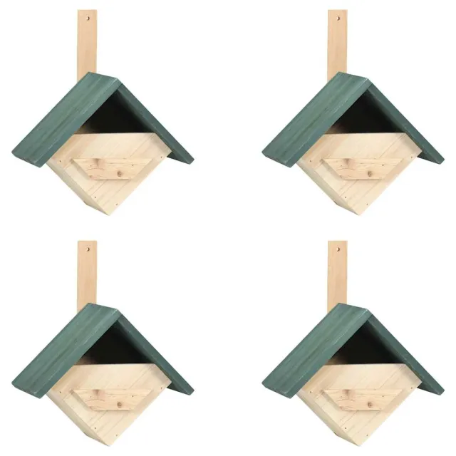 vidaXL Vogelhuisjes 4 st 24x16x30 cm vurenhout Beige