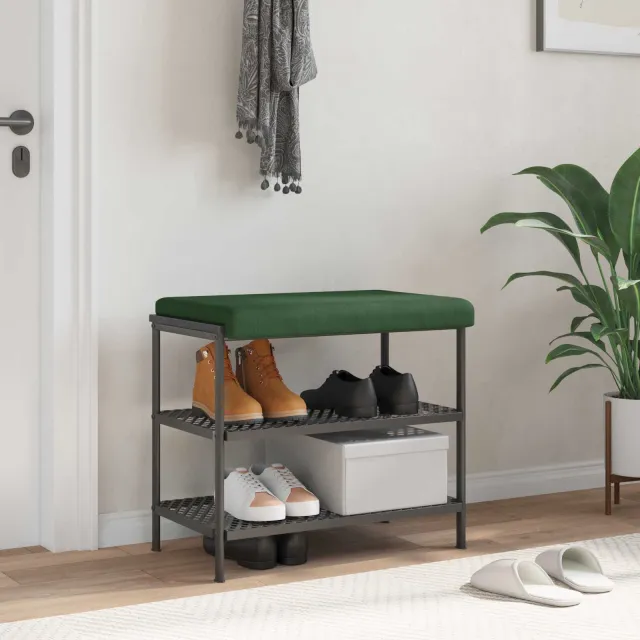 vidaXL Bankkussen corduroy Donkergroen Diepte 35 cm groen