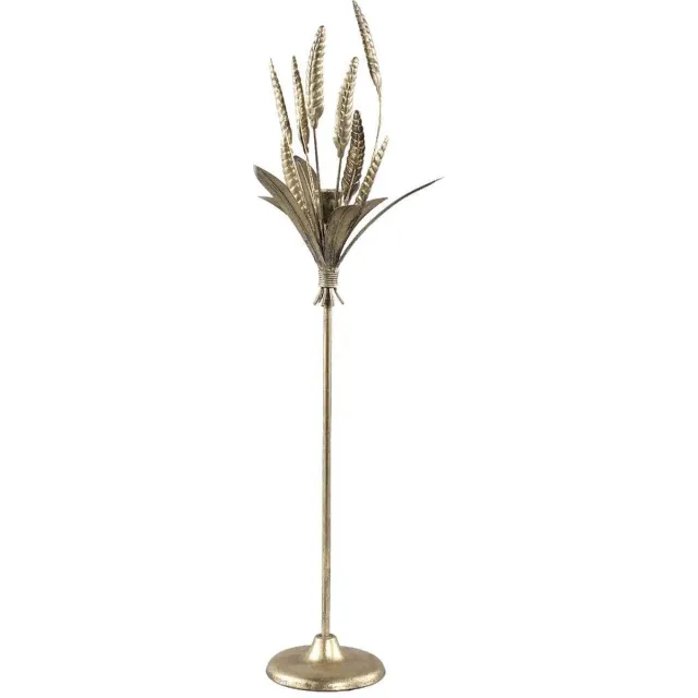PTMD COLLECTION PTMD Weker Ronde Kandelaar - H65,5 x Ø16 cm - Metaal - Goud