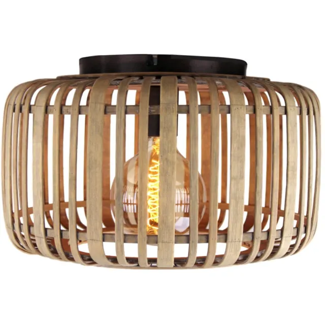 Various Leuchten Various Rattan Plafondlamp - 1-lichts - Ø40 cm - Naturel - Rotan