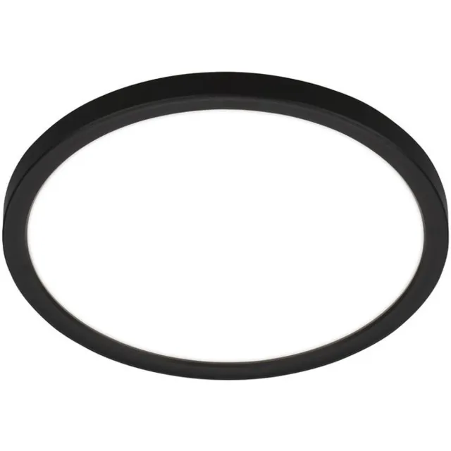 B.K.Licht BRILONER Tava - LED Plafondlamp - plafonniere met achtergrondverlichting - neutral wit licht - 16W - Ø24cm - zwart