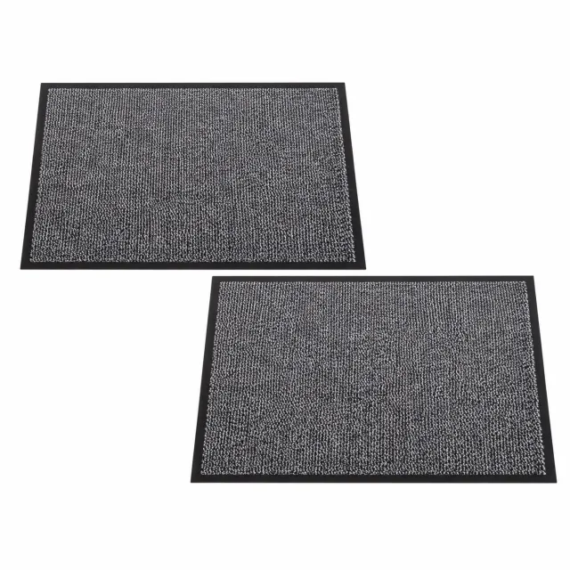 Vintag Schoonloopmatten 2 Stuks – 80 × 60 cm per Mat – Voor Binnen – Antraciet