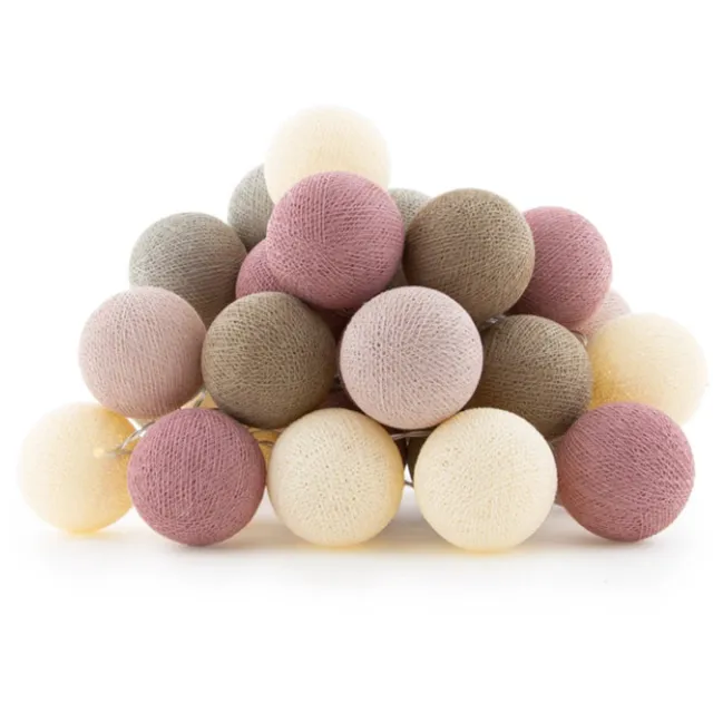 Cotton Ball Lights LED lichtslinger voor binnen - Handgemaakt en Fairtrade - 35 lampjes - Beloved