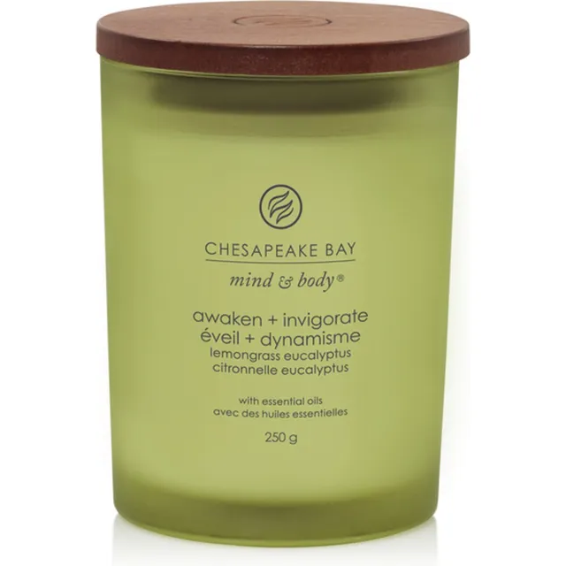 Chesapeake Bay Candle Chesapeake Bay Awaken & Invigorate - Lemongrass Eucalyptus - Medium Geurkaars - 60 branduren Groen