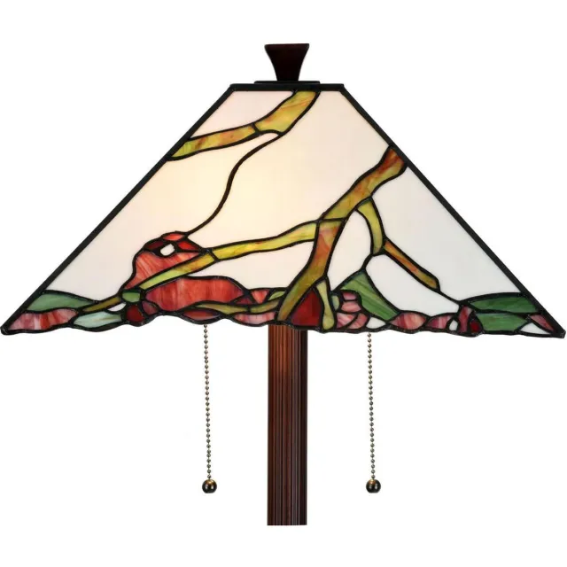 Coloured by Art Tiffany Tafellamp Exotic Maple - Art Deco Trade Lichtgroen
