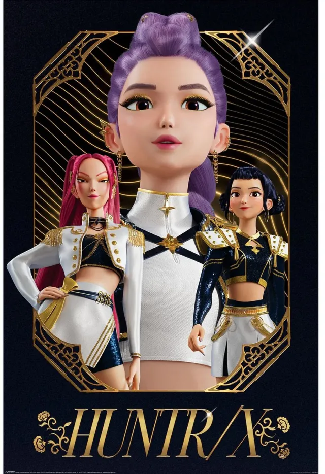 Posterpoint Kpop Demon Hunters poster - Huntrix - Mira - Zoey - Rumi - 61 x 91.5 cm Multi
