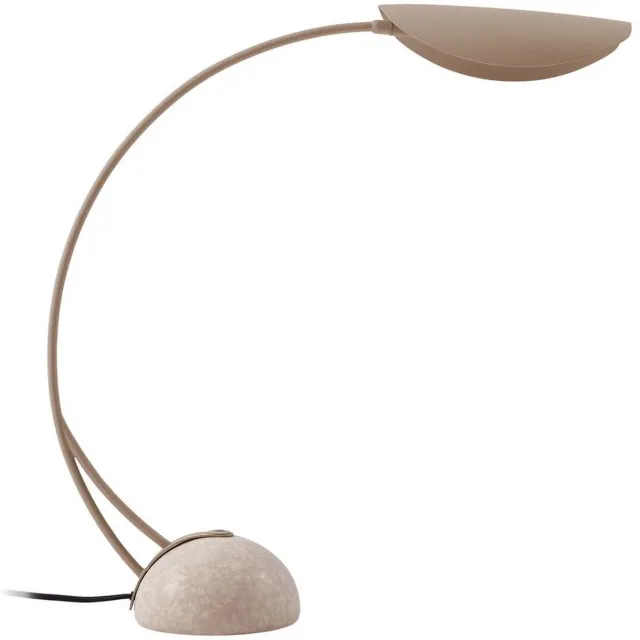 Lucande bureaulamp - 1licht - IJzer, marmer - H: 50.5 cm - G9 - beige, natuursteen