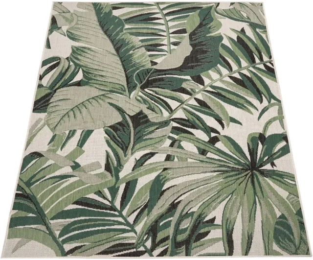 flycarpets Binnen en Buitenkleed Ostivia - Gebloemd - Groen