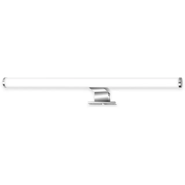 B.K.Licht BRILONER Basu – LED Spiegelverlichting – badkamer spiegellamp – 4.000K neutral wit licht – IP44 – chroom – klem- of schroefmontage – 50cm Chroom (50cm)