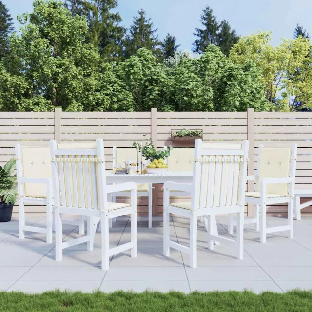 vidaXL Tuinstoelkussens 6 st 100x50x3 cm oxford stof crèmekleurig