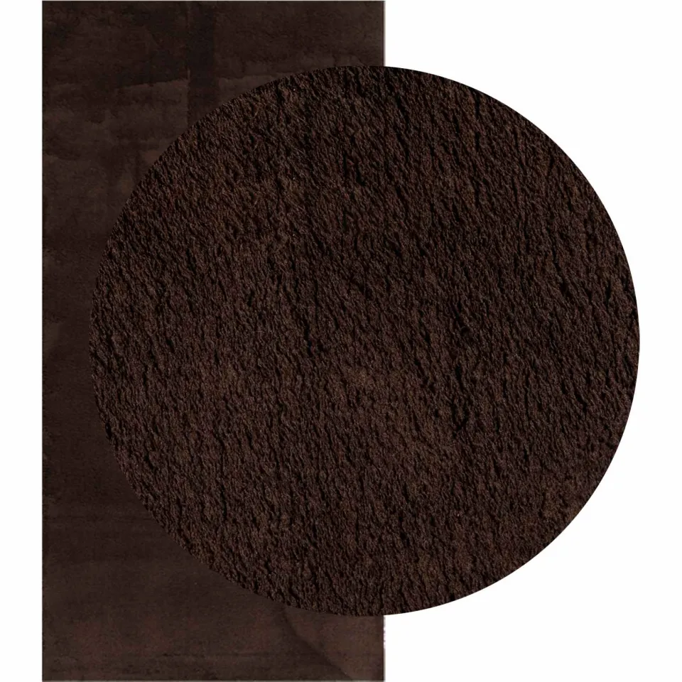 vidaXL Vloerkleed HUARTE Bruin 100 x 200 cm 100% Polyester Plat