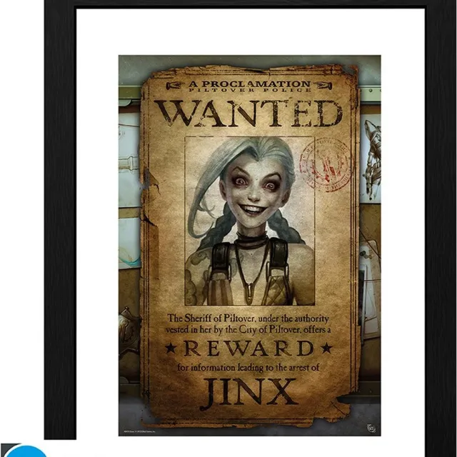 GB eye GBeye League of Legends Framed Print 30x40CM-Wanted Jinx (Diversen) Nieuw Zwart