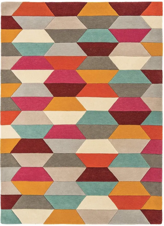 Eazy Living Easy Living - Funk-Honeycomb-bright Vloerkleed - 170x240 - Rechthoek - Laagpolig Tapijt - Modern - Meerkleurig